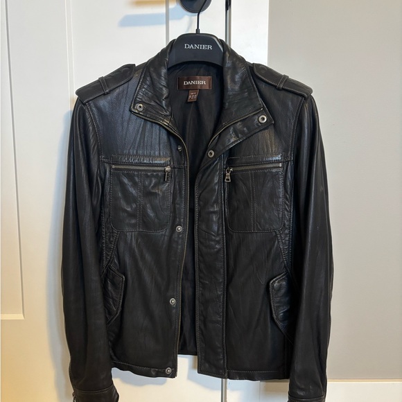 Danier Other - Danier Dark Black Leather Jacket